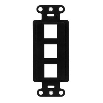 PASS & SEYMOUR Pass and Seymour WP3413-BK 3-Port Decorator Outlet Strap