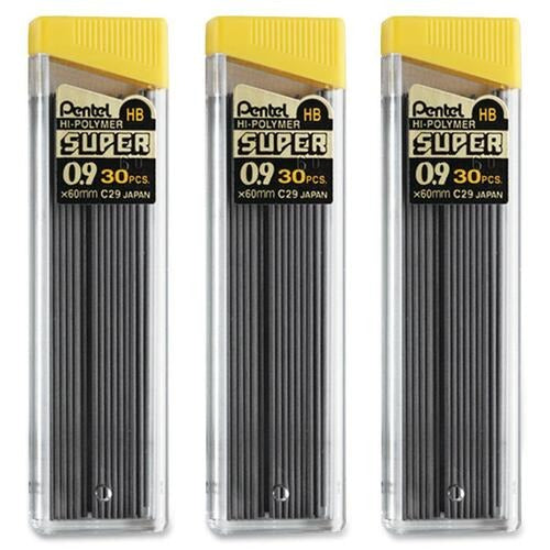 PENTEL Pentel PENC29BPHB3 Pencil Lead Refill 0.9mm Hb 3-pack