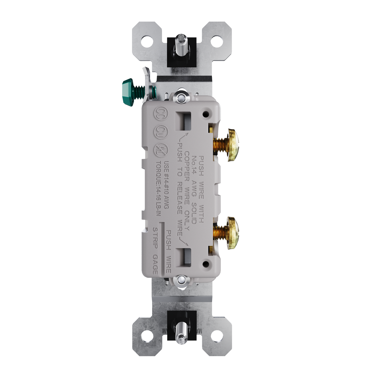 PASS & SEYMOUR Pass & Seymour 660-BKG 15A 120V Toggle Switch (Single Pole)