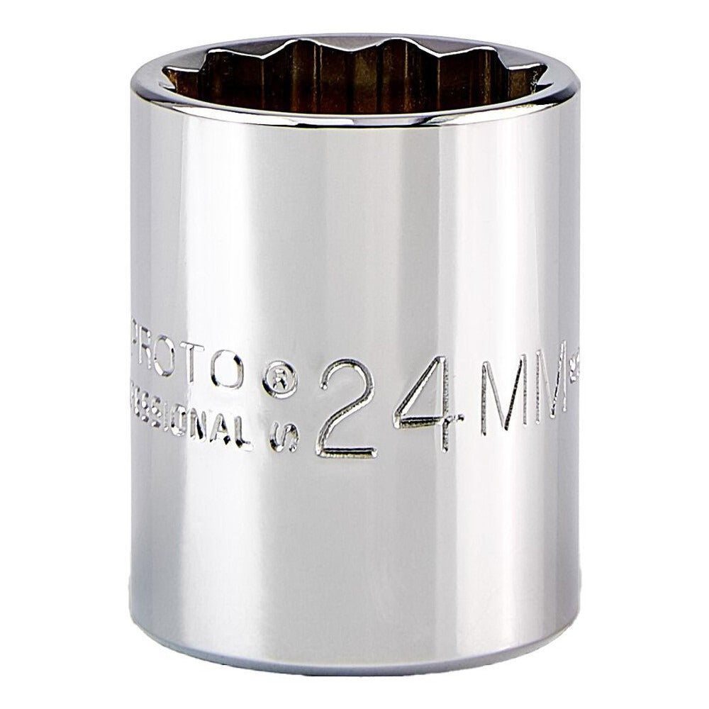 PROTO Proto J5424M Hand Socket 24mm 12-point 1/2in Drive