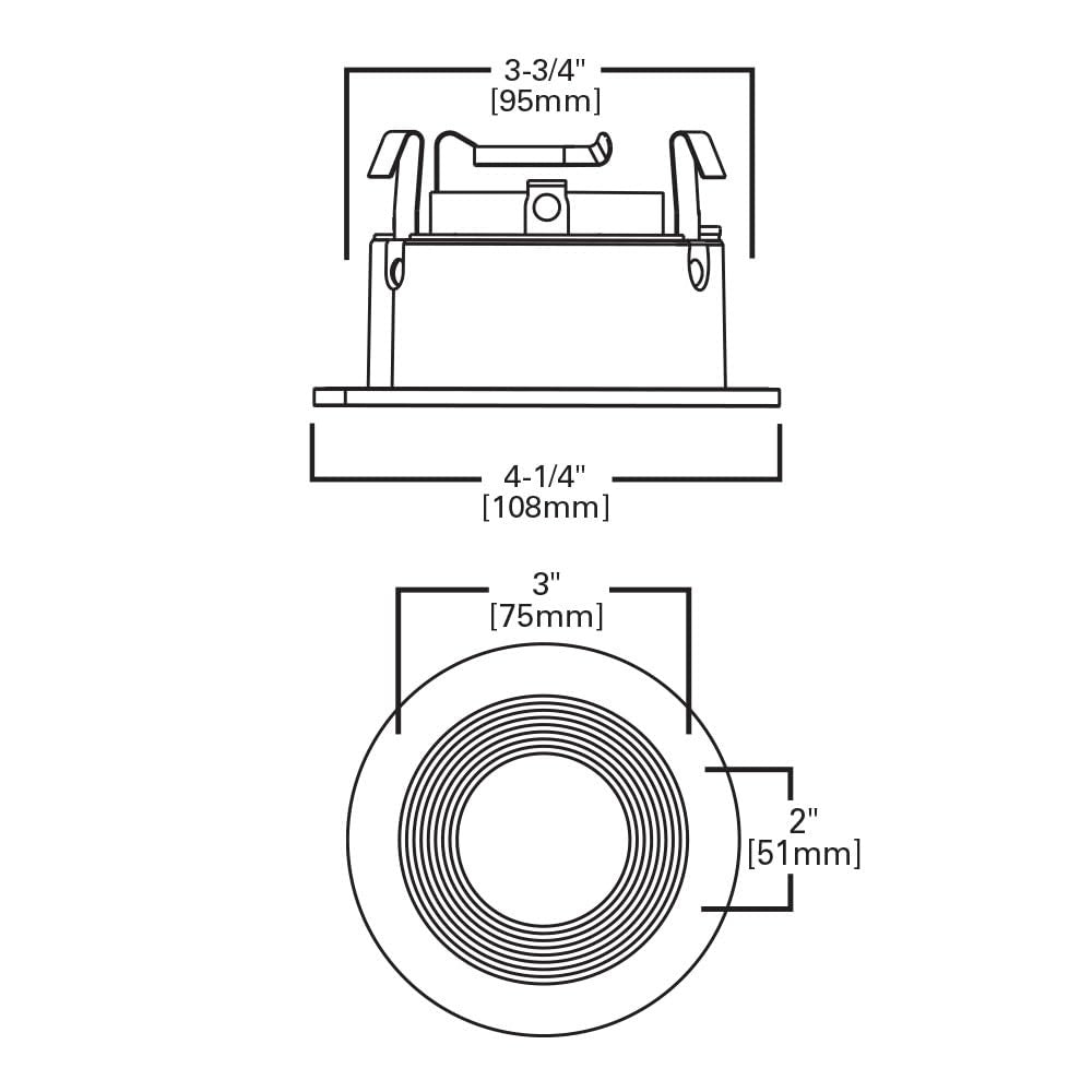 COOPER BUSSMANN Cooper Bussmann 3003WHWB 3-inch Adjustable Baffle Trim