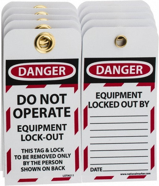ACCUFORMNMC Accuformnmc LOTAG11 Lockout Tag Danger Vinyl 10 Pack