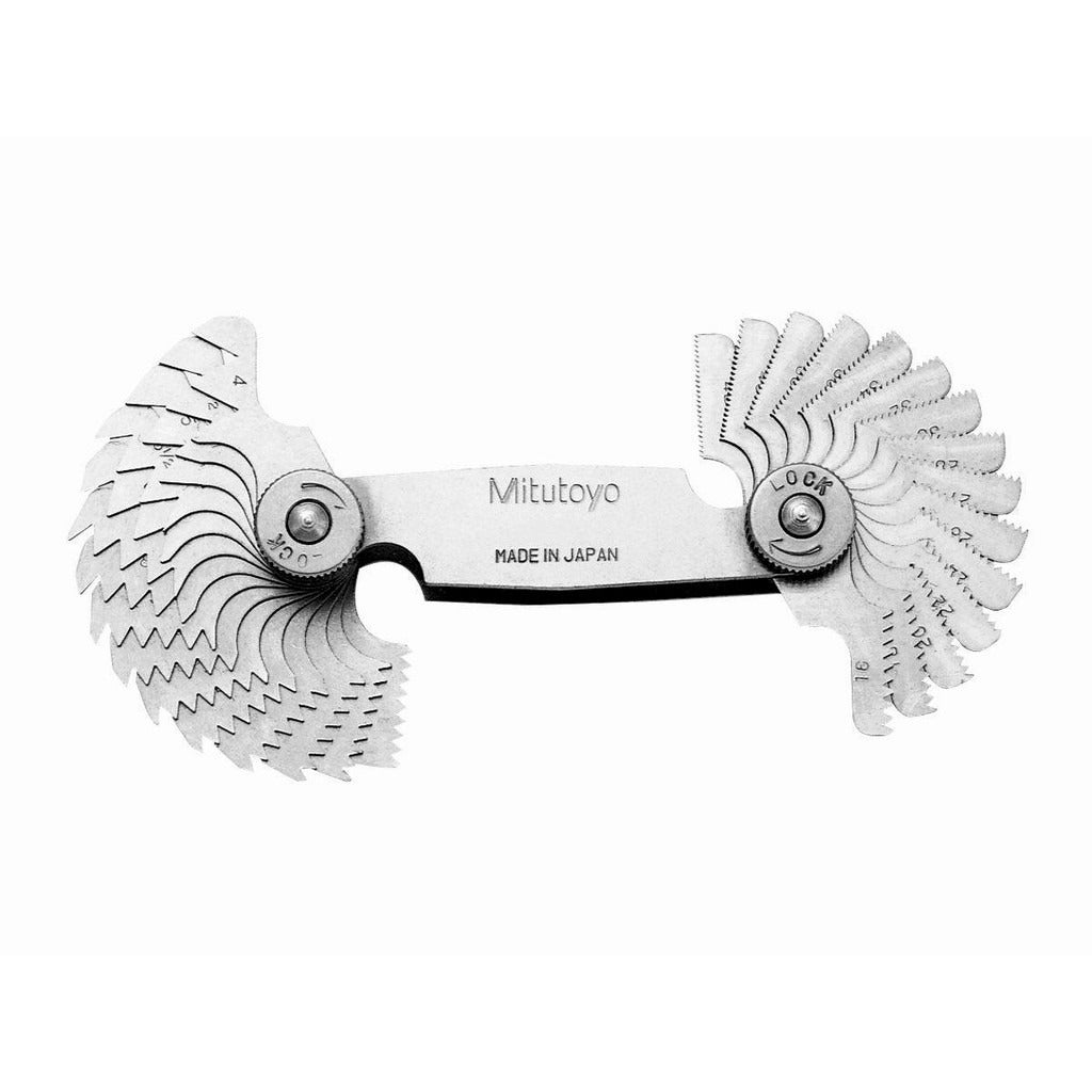 MITUTOYO Mitutoyo 188-153 Screw Pitch Gage 8-28 Tpi Stainless Steel