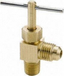 PARKER Parker NV101F-6-4 Angled Needle Valve Flare to Male Pipe Brass