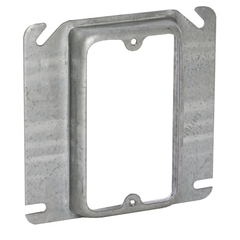 Raco 768 5/8 Inch Raised 4.3 In. Steel 1-Device Square Outlet Box Mud Ring