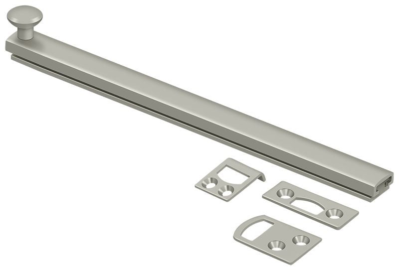 DELTANA Deltana 8SBCS15 Surface Bolt 8in Concealed Screw Satin Nickel