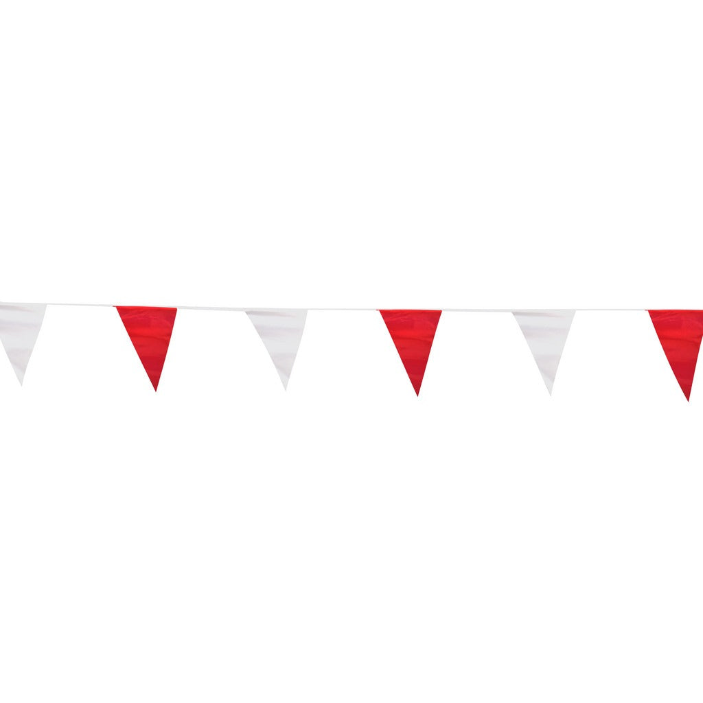 PRO-SAFE Pro-safe 03-401-60 Safety Pennants 60 Ft Red White Vinyl