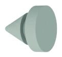 HAGER Hager Hinge 307D Metal Door Silencers Gray Bag of 100