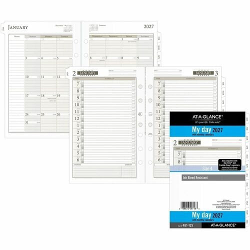 AT-A-GLANCE At-a-glance AAG481125 Daily Calendar Refill 5.5x8.5 12mo