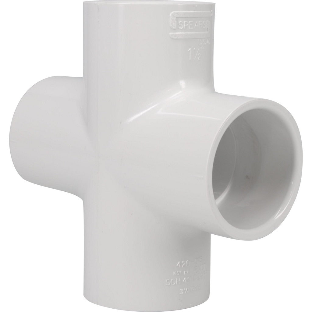 VALUE COLLECTION Value Collection 420-015 Pvc Pipe Cross 1-1/2 in Schedule 40