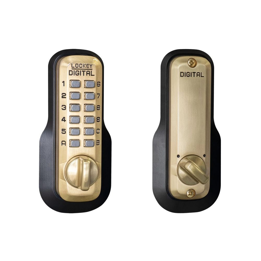 LOCKEY Lockey M210SB Mechanical Keyless Deadbolt Satin Brass
