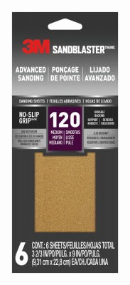 3M 3M Company 11120-G-6 Sandpaper 120 Grit 6 Pack