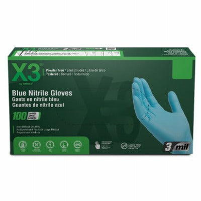 AMMEX Ammex Corporation X342100 Nitrile Gloves 3 Mil Small 100 Count