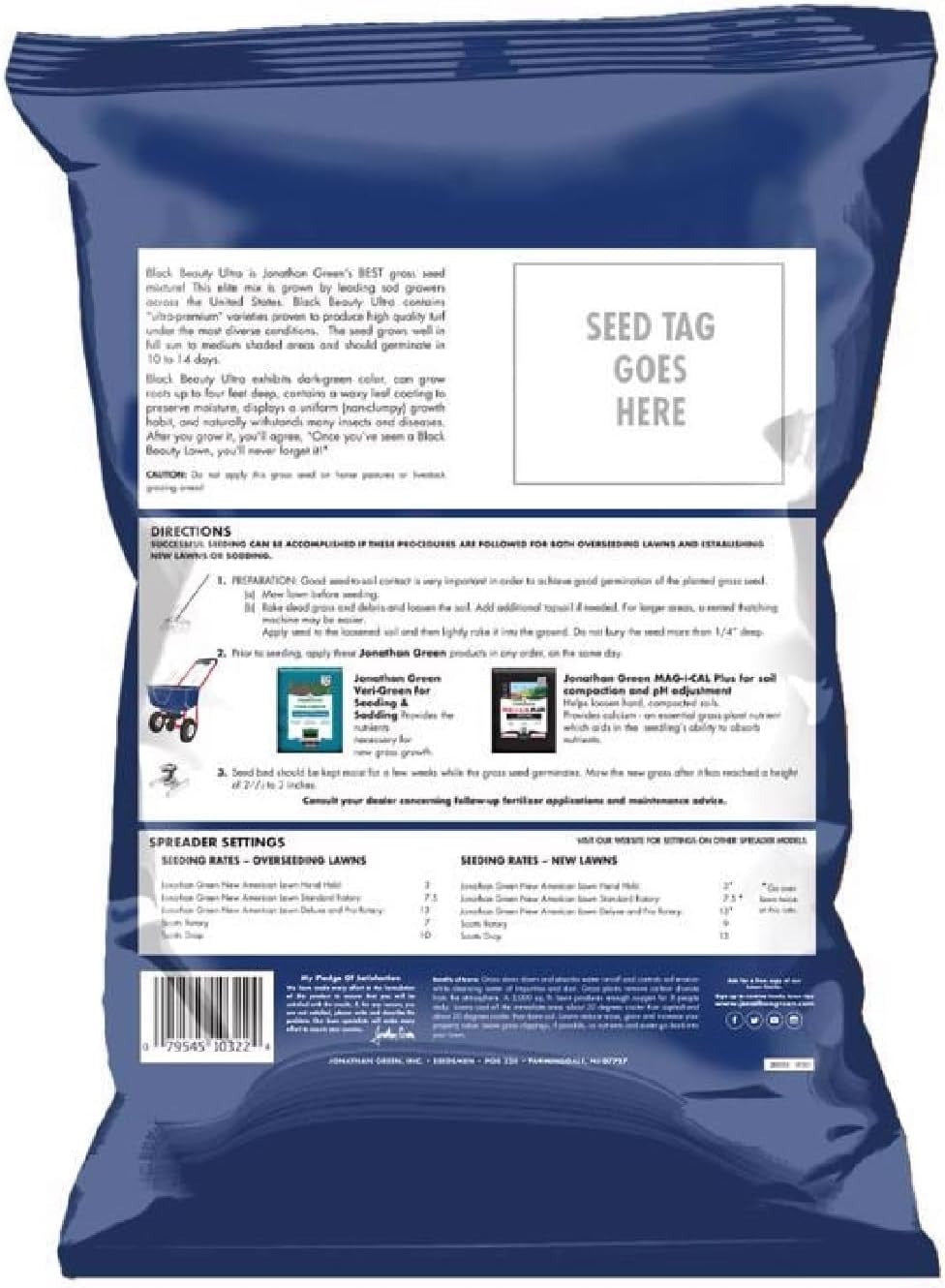 JONATHAN GREEN Jonathan Green 10323 Blkbeau 25 lb Grass Seed