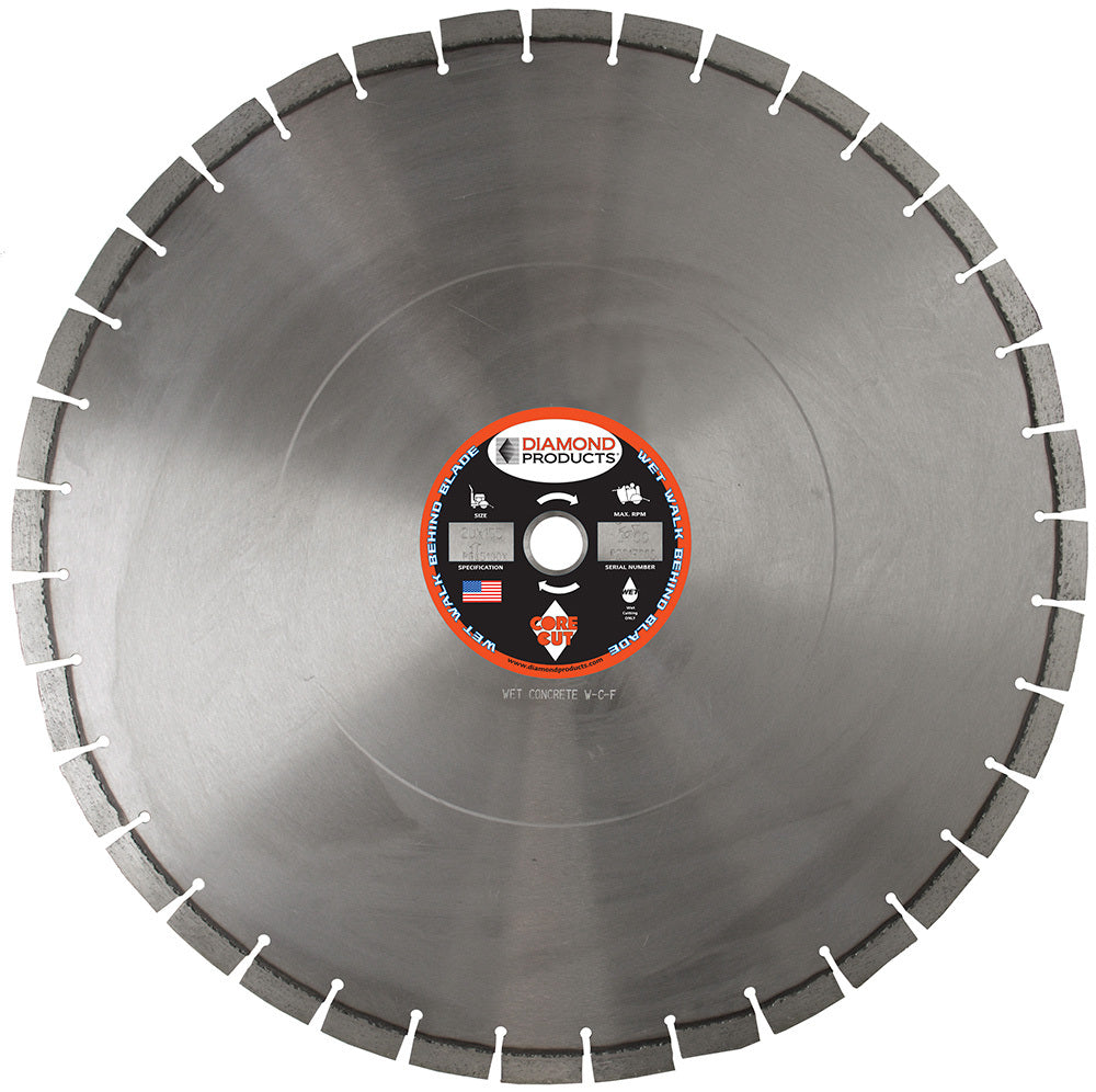 Diamond Products 90589 20X.155X1 Professional Grade Walk Behind Saw Diamond Blade With Metric Core And Slant-Segments For Undercutting Protection