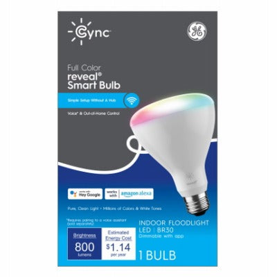 GE G E Lighting 93130127 Smart Led BR30 Bulb 9.5W 2700K 4pk