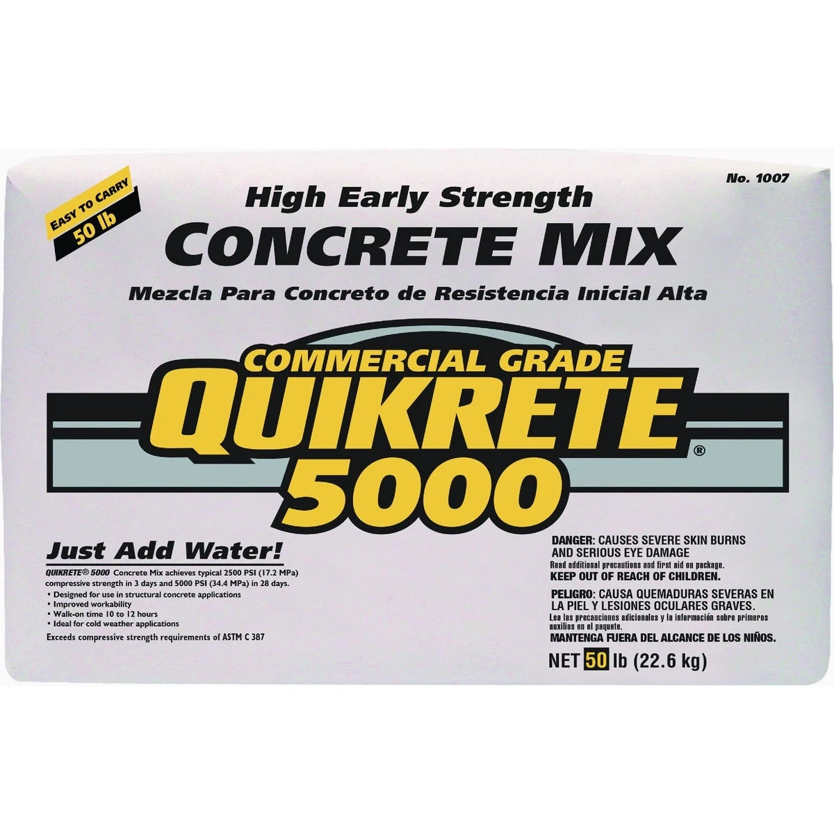 QUIKRETE Quikrete 100750 5000 PSI concrete mix 50 lb