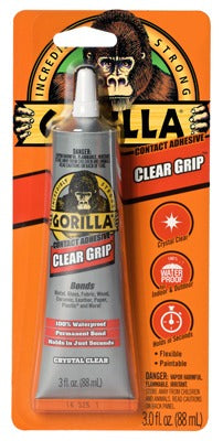 GORILLA Gorilla 8040002 Clear Grip Adhesive 3 Oz