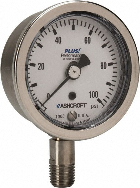 ASHCROFT Ashcroft 95486XLL Pressure Gauge 0-100 Psi 2.5 in Dial