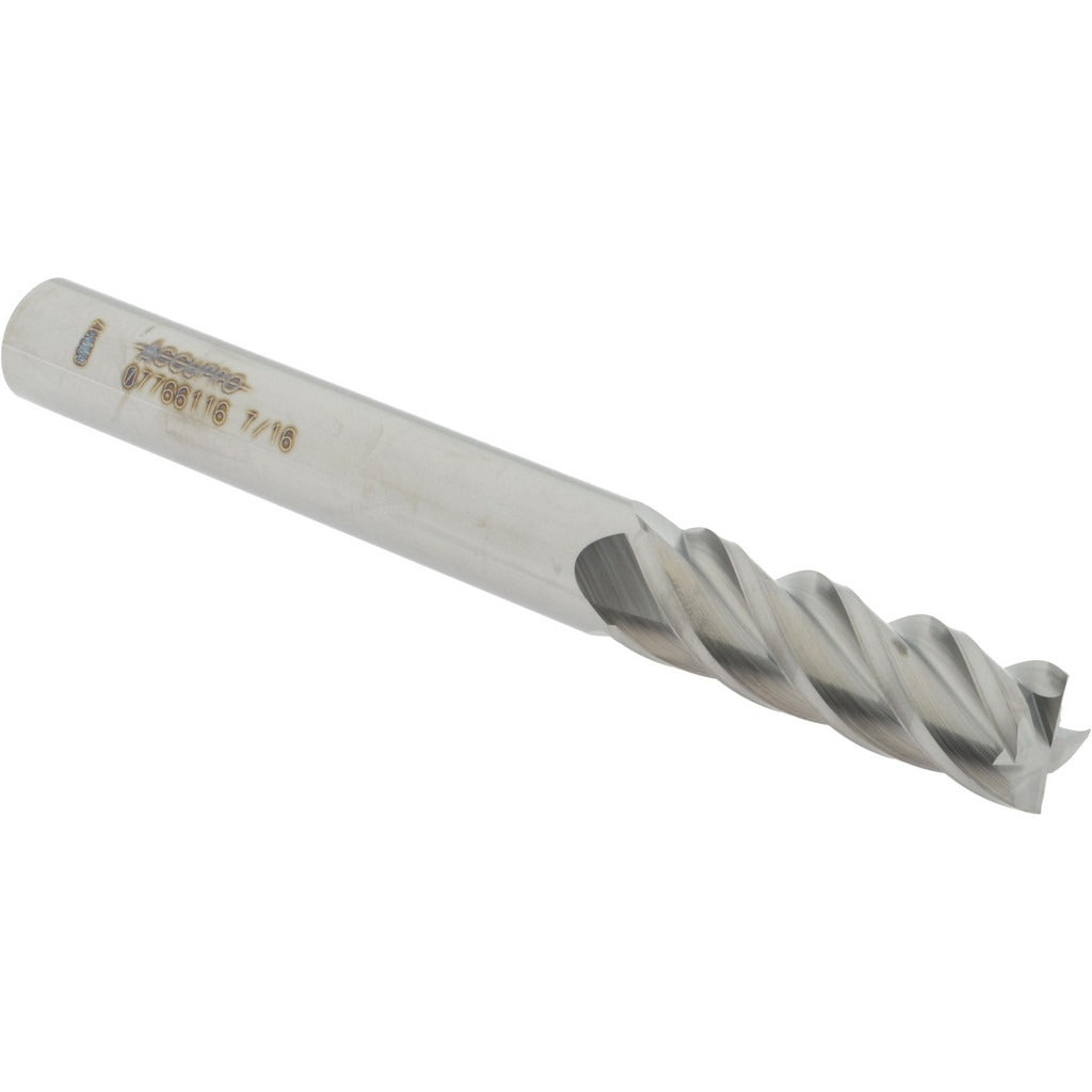 ACCUPRO Accupro 12183414 Square End Mill 7/16 in 4 Flute Carbide