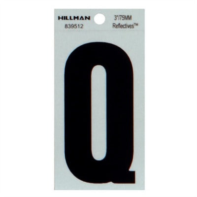 HILLMAN Hillman Fasteners 839512 Adhesive Letter Q 3 Inches 6 Pack