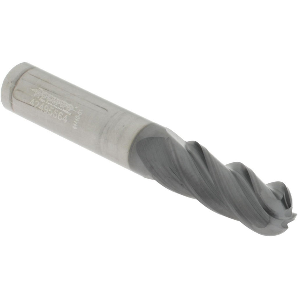 ACCUPRO Accupro 311201 Ball End Mill 3/8 in 4 Flute Solid Carbide