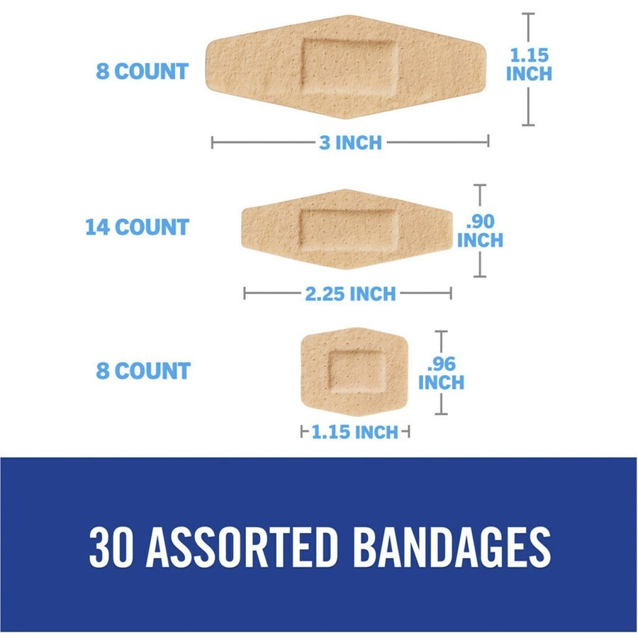 3M 3M MMM57630PB Nexcare Soft 'n Flex Bandages (30/Box Assorted Sizes) 576-30PB