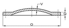 Sigma DTF6 6 in Cement-Lined Ductile Iron Blind Flange with 2 in Tap