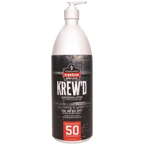 ERGODYNE Ergodyne 16635 Spf 50 Sunscreen Lotion 32 Oz Pump
