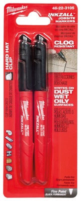 MILWAUKEE Milwaukee 48-22-3105 Fine Point Markers Black 2 Pack