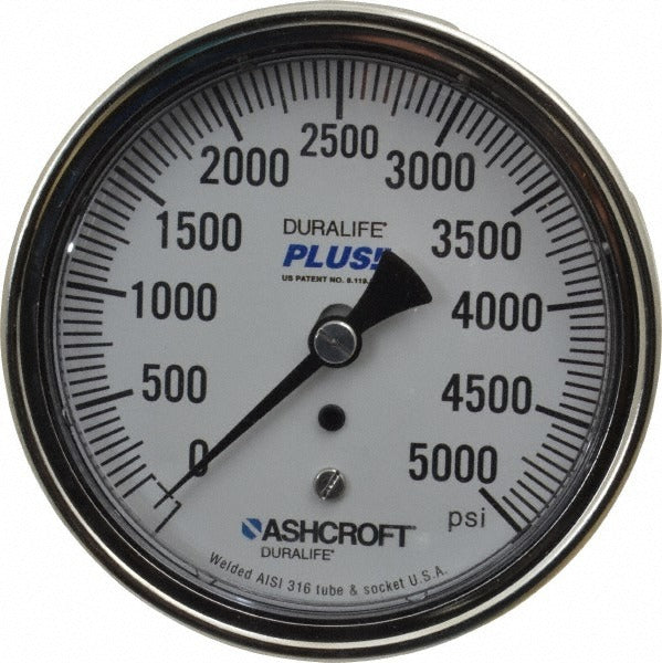 ASHCROFT Ashcroft 83255XLL Pressure Gauge 3.5 in 0-5000 Psi Ss