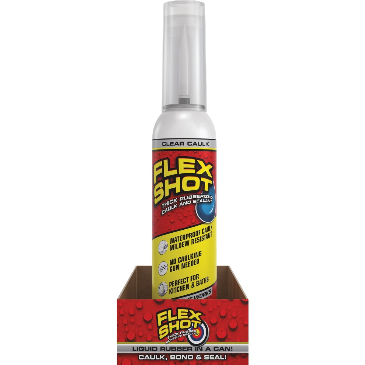 FLEX SEAL Flex Caulk US600CLR200 Clear Silicone Caulk Sealant