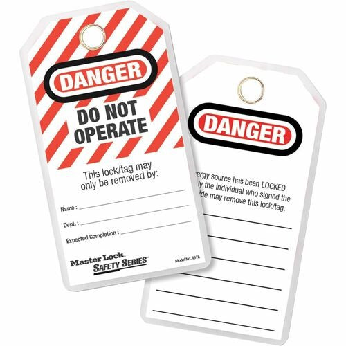 MASTER LOCK Master Lock Company MLK497A Lockout Tagout Tags 12-pack