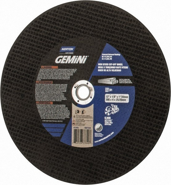NORTON Norton 66252837840 Cut-off Wheel 12 in Aluminum Oxide