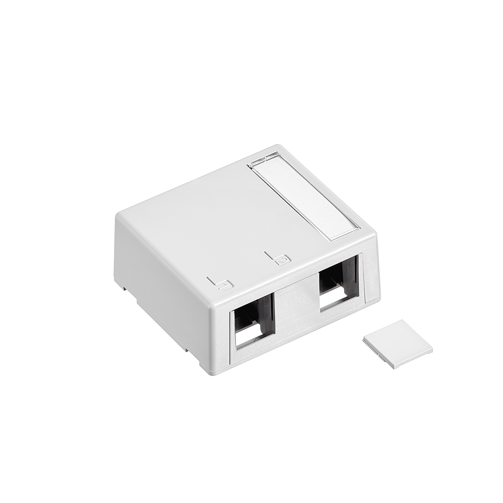 Leviton 41089-2WP QuickPort Surface Mount Housing, 2-Port, White