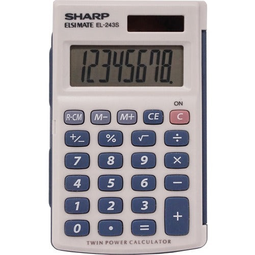 SHARP Sharp SHREL243SB 8-digit Handheld Calculator Solar Battery
