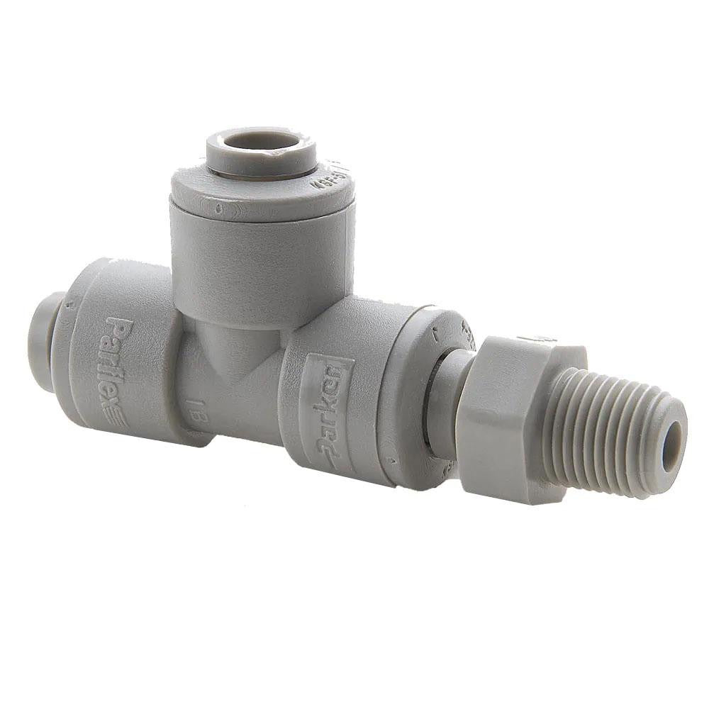 PARKER Parker A8MRS4-MG Male Swivel Run Tee 1/2 in Od 1/4 in Nptf