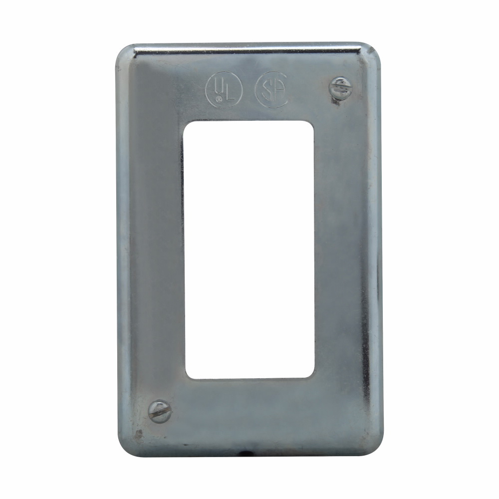 Crouse-Hinds DS23GFI DS Series Flat GFI Receptacle Box Cover Sheet Steel