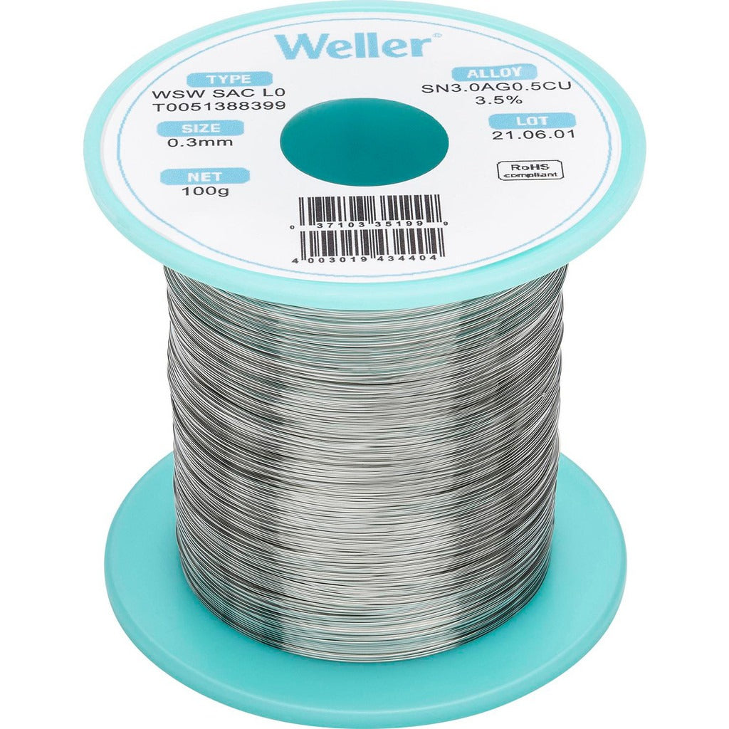 WELLER Weller T0051388399 Lead Free Solder Alloy Spool 100g