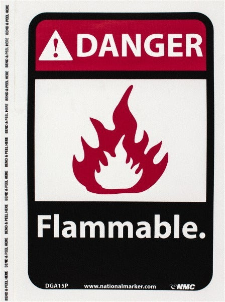 ACCUFORMNMC Accuformnmc DGA15P Danger Flammable Vinyl Fire Sign