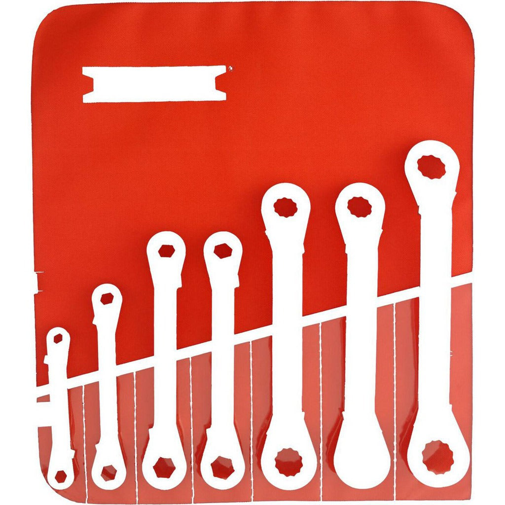 PROTO Proto J1180MA Ratcheting Box Wrench Set 7 Pc Metric