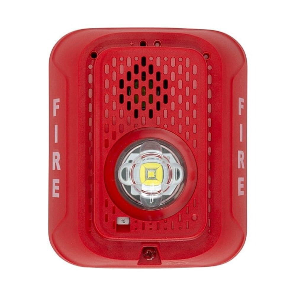SYSTEM SENSOR System Sensor P2RLED L-Series Indoor 2-Wire LED Horn Strobe 24VDC Wall-Mount P2RLED
