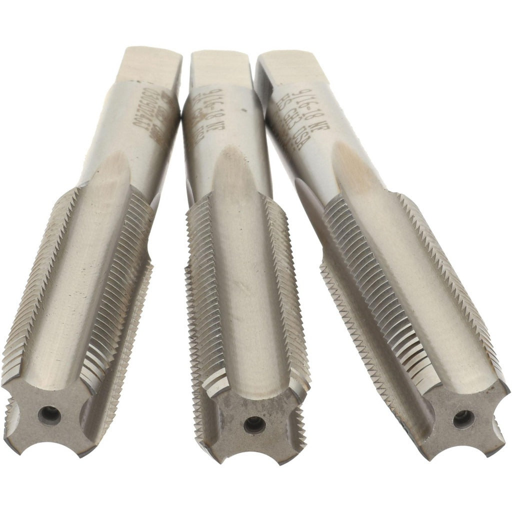HERTEL Hertel K008932AS Tap Set 9/16-18 Unf 4 Flute Hss