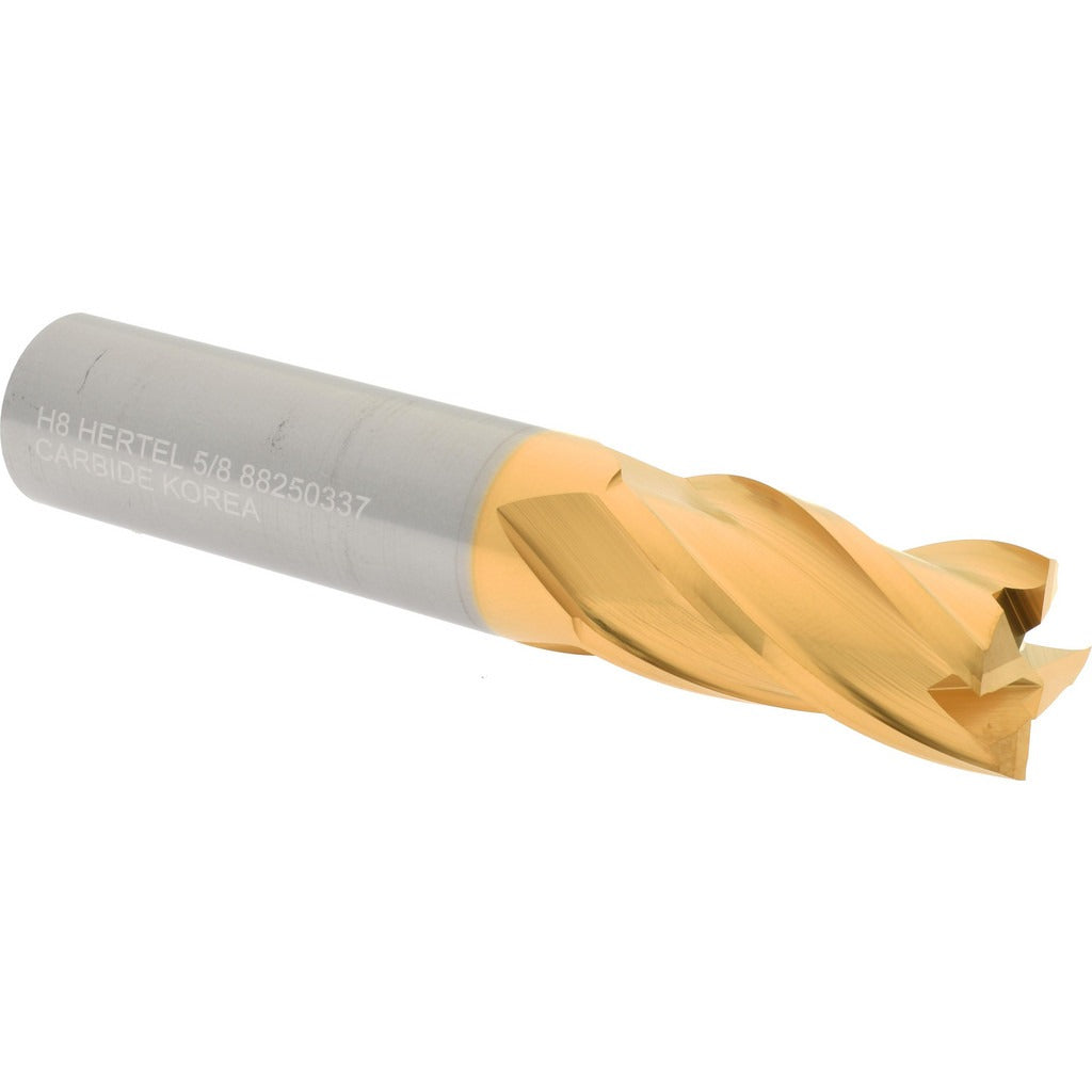 HERTEL Hertel 750219 Square End Mill 5/8 Inch 4 Flute Solid Carbide