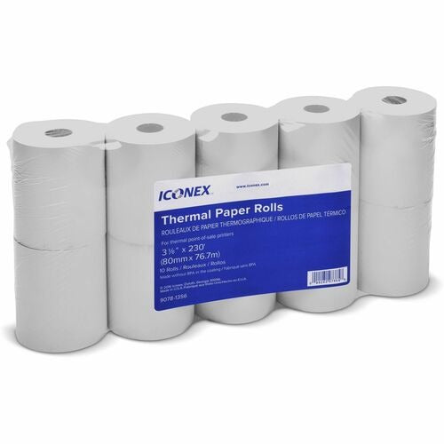 ICONEX Iconex Llc ICX90781356 Thermal Paper Roll 3.11x230ft 10-pack