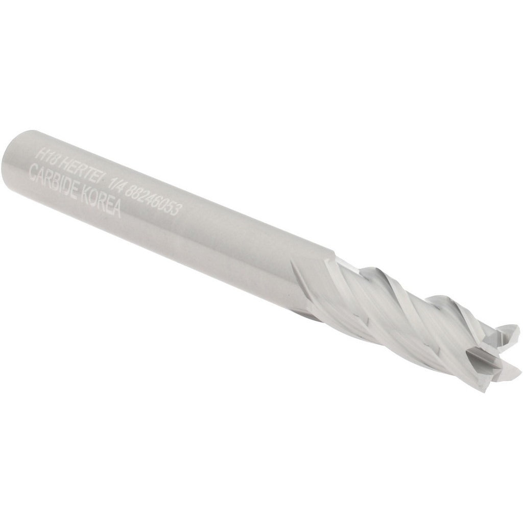 HERTEL Hertel 12467670 Square End Mill 1/4 in 4 Flute Carbide