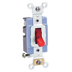 Leviton 1201-PLR Single Pole Pilot Light, Red