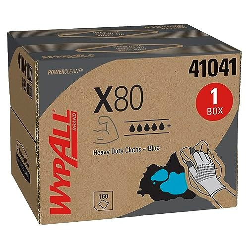 KIMBERLY-CLARK Kimberly-Clark KCC41041 WypAll X80 Hydroknit Wipers (12.5 x 16.8, 160/Carton) 41041