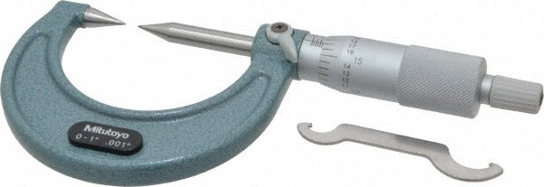 MITUTOYO Mitutoyo 112-237 Point Micrometer 1 Inch Ratchet Stop