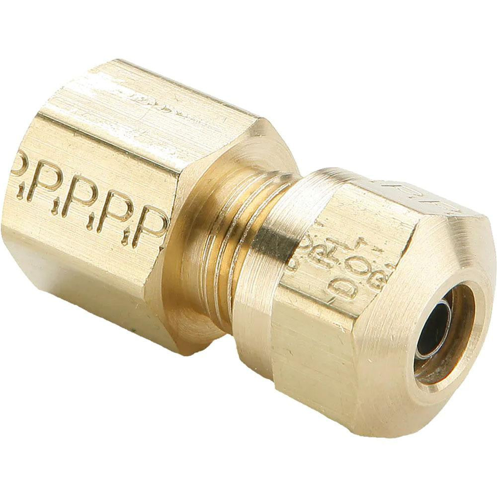 PARKER Parker 66NTA-6-4 Compression Tube Connector 1/4 Inch Brass